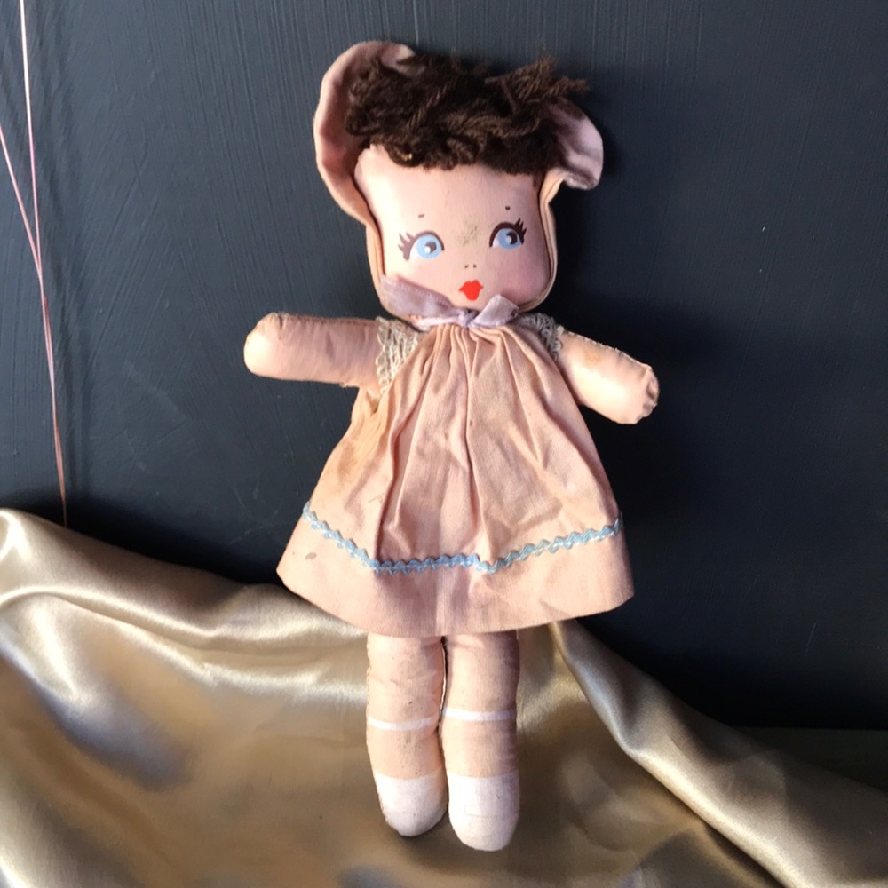 7” Handpainted Vintage Doll